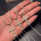 CADENA ICE CHAIN + CRUCIFIJO GRANDE - 50 O 60 CM