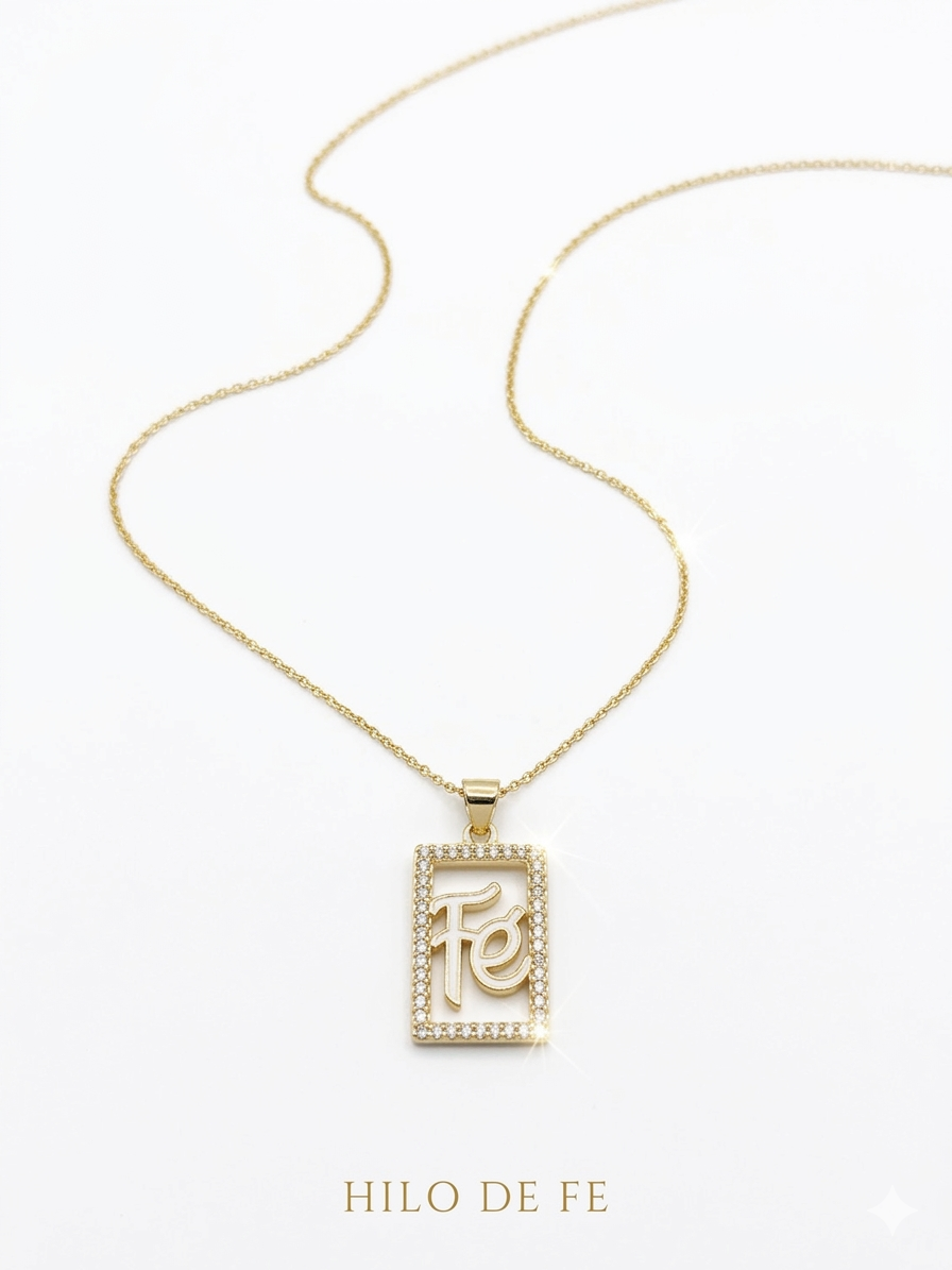 CADENA FÉ 🙏✨ - ACERO INOXIDABLE CON BAÑO DE ORO 18K