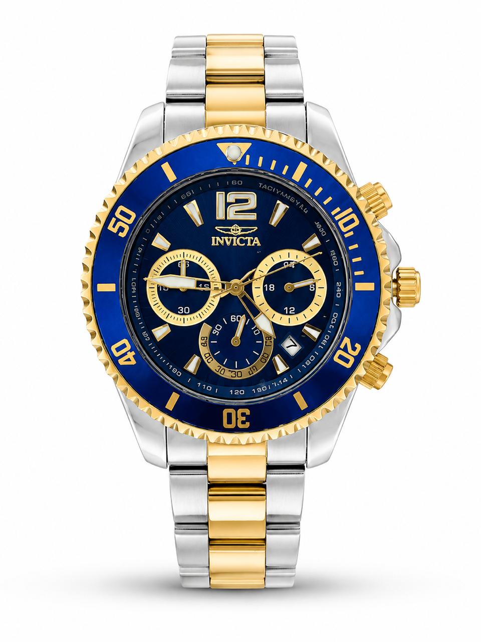 RELOJ INVICTA PARA HOMBRE - PRO DRIVER CHRONOGRAPH BLUE GOLD AND SILVER