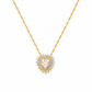 CADENA CORAZON BRILLANTE 🤍 - ACERO INOXIDABLE CON BAÑO DE ORO 18K