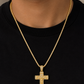 CADENA ICE CHAIN + CRUCIFIJO GOLD - 50 O 60 CM