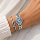 BALLON BLEU AA - SILVER AND BLUE DIAMOND 28MM + PULSA JUSTE UN CLOU GRATIS