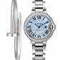 BALLON BLEU AA - SILVER AND BLUE DIAMOND 28MM + PULSA JUSTE UN CLOU GRATIS