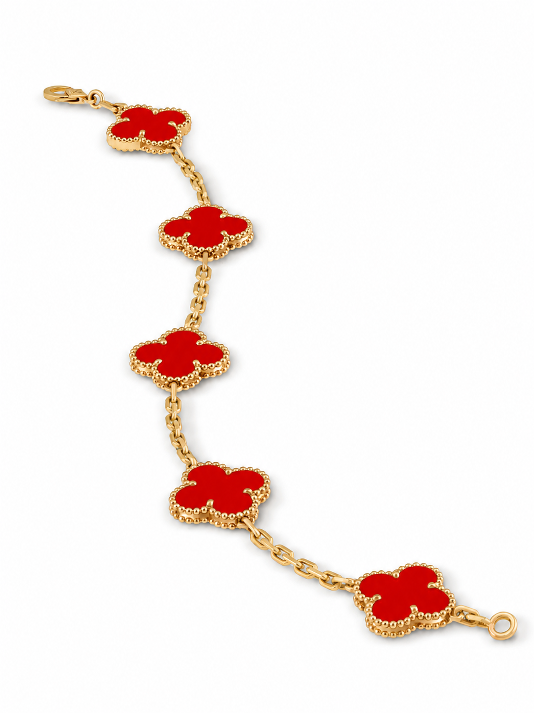 COMBO ALHAMBRA COLLAR - PULSERA - ARETES Y ANILLO RED - VᗅN-CLᎬᎬF
