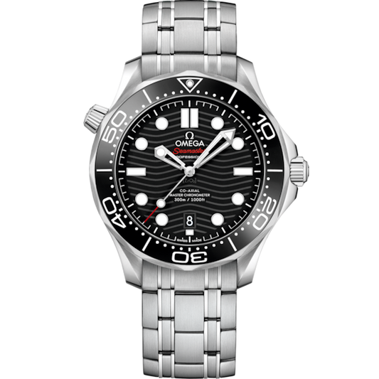 SEAMASTER AA PLATEADO FONDO NEGRO