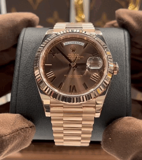 DAYDATE PRESIDENTE ROSE GOLD CHOCOLATE - AAA