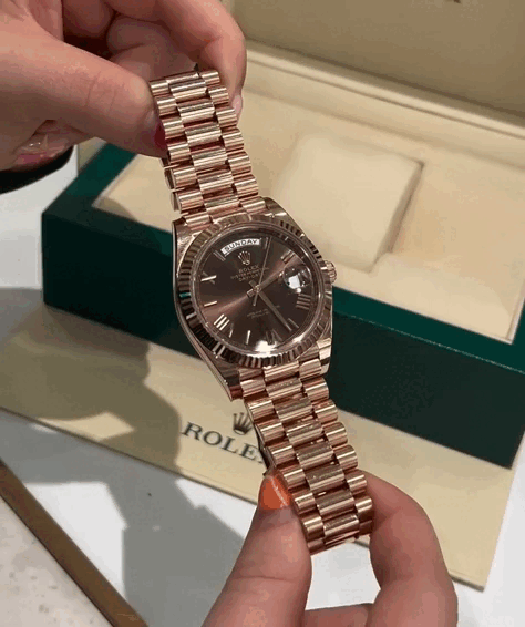 DAYDATE PRESIDENTE ROSE GOLD CHOCOLATE - AAA