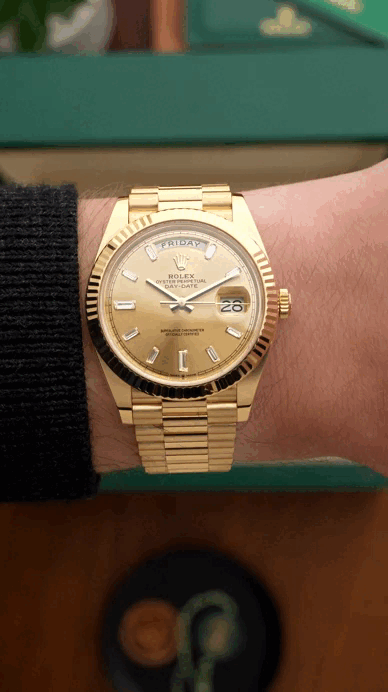 DAYDATE PRESIDENTE DORADO CARA DORADA DIAMOND - AAA