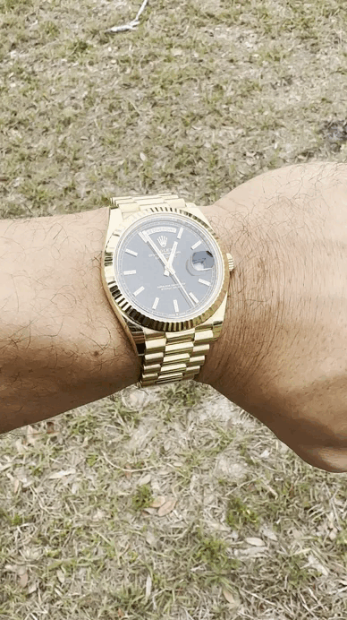 DAYDATE PRESIDENTE DORADO CARA NEGRA - AAA