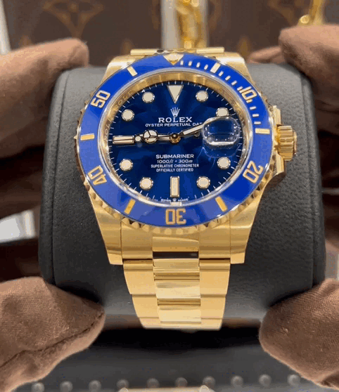 SUBMARINER DATE FULL GOLD BLUESY - AAA