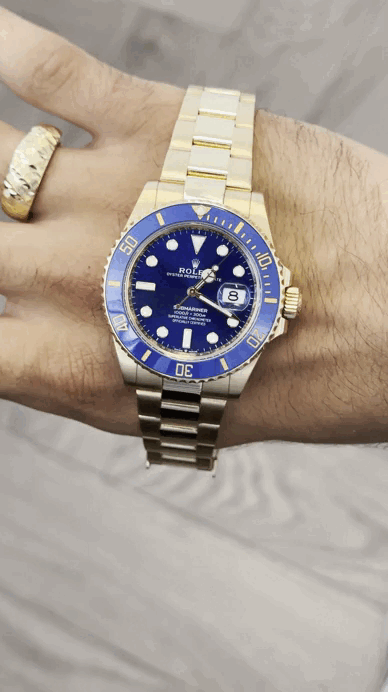 SUBMARINER DATE FULL GOLD BLUESY - AAA